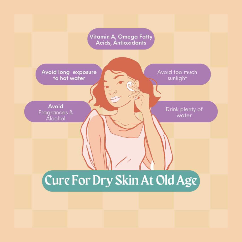 Cure for dry skin old age